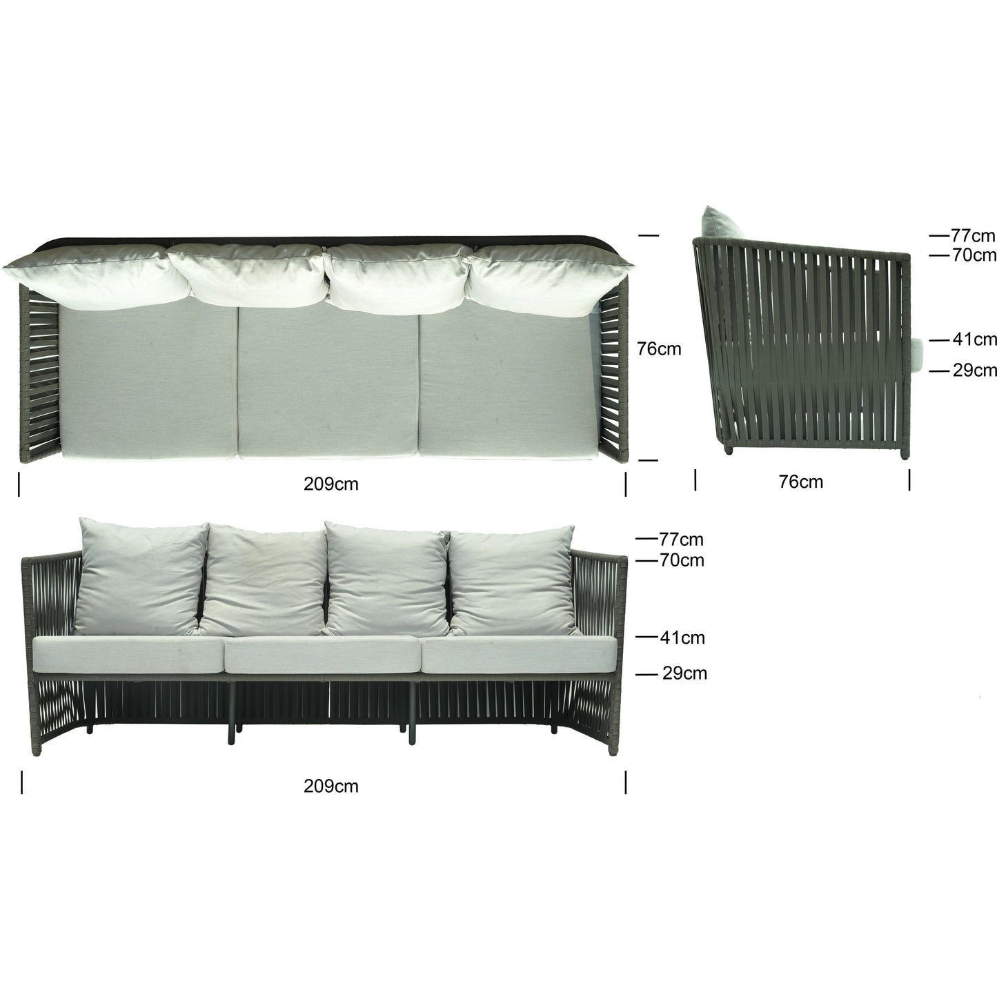 Milano Sofa - PadioLiving - Milano Sofa - Outdoor Sofa - PadioLiving