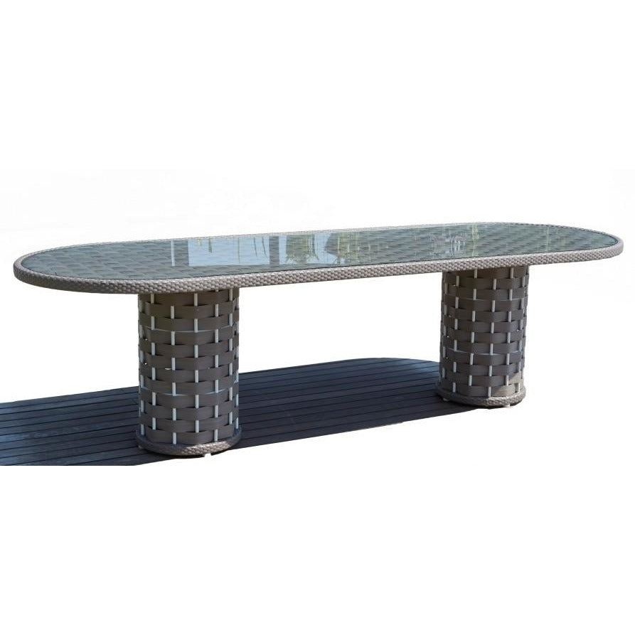 Strips Silver Walnut 8 Seater Dining Table - PadioLiving - Strips Silver Walnut 8 Seater Dining Table - Outdoor Dining Chair - PadioLiving