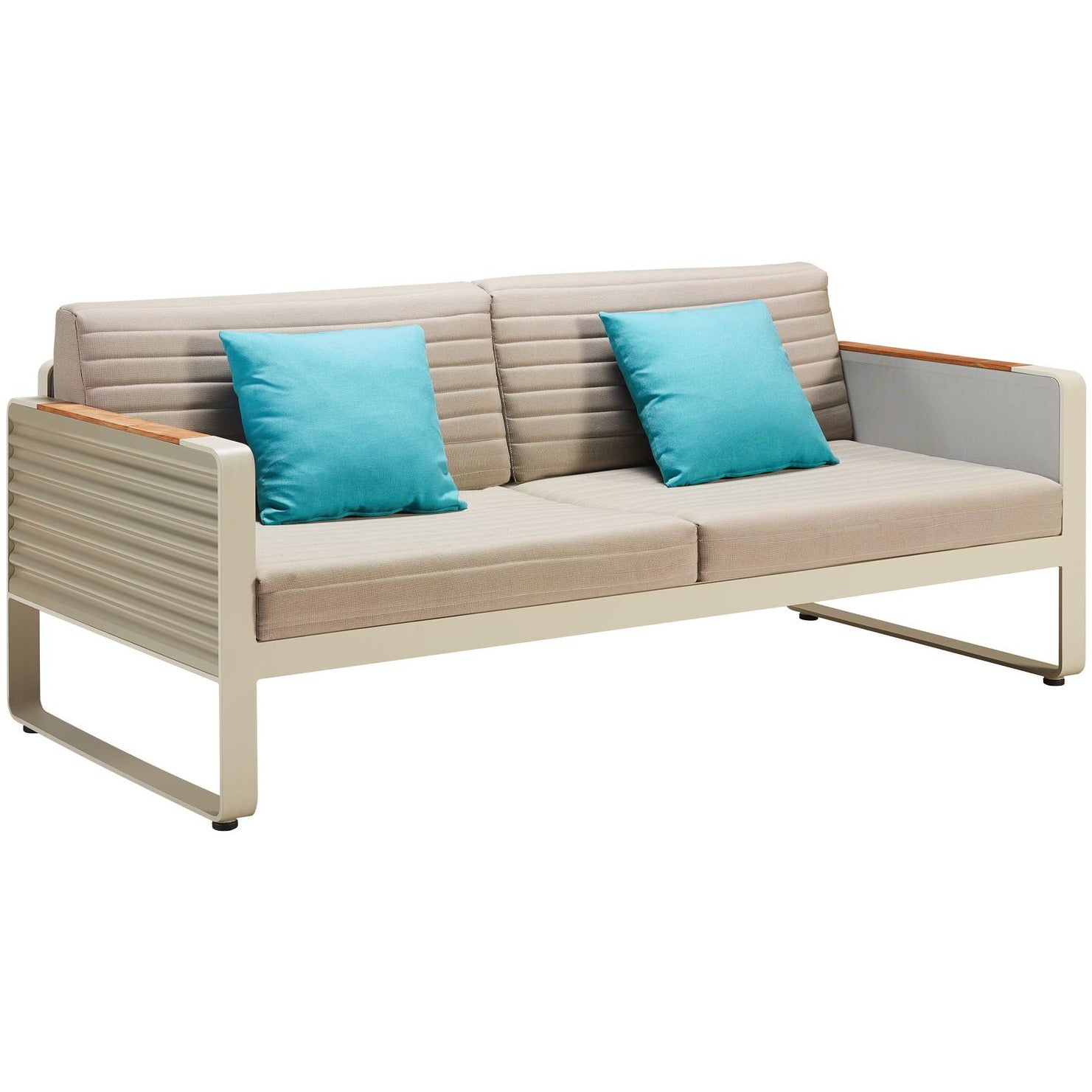 Airport 2 Seat Sofa, Coffee & Side Table Set - PadioLiving - Airport 2 Seat Sofa, Coffee & Side Table Set - Outdoor Sofa and Coffee Table Set - PadioLiving