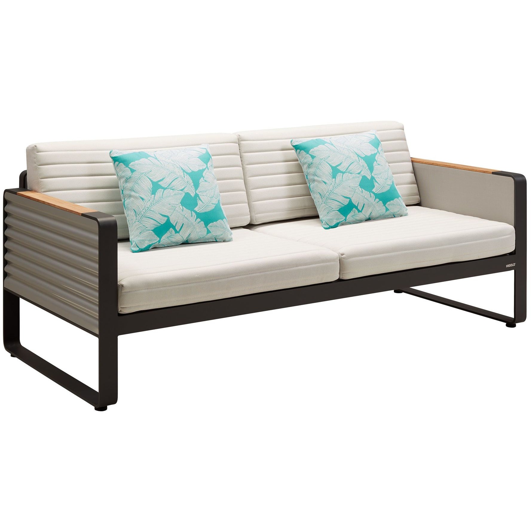 Airport 2 Seat Sofa, Coffee & Side Table Set - PadioLiving - Airport 2 Seat Sofa, Coffee & Side Table Set - Outdoor Sofa and Coffee Table Set - PadioLiving