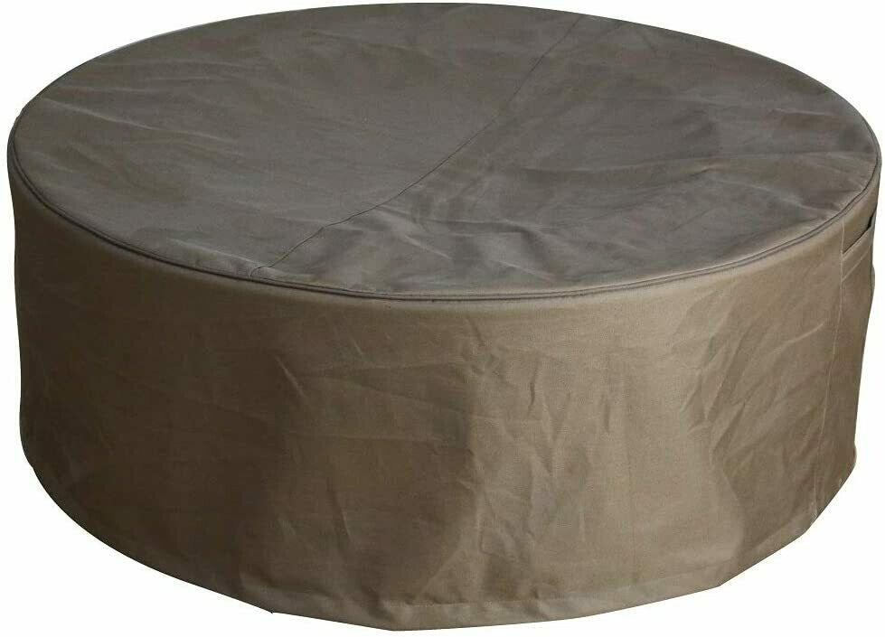 Elementi Lunar Fire Bowl for Liquid Propane Gas or Natural Gas in Light Grey (Includes Canvas Cover) - PadioLiving - Elementi Lunar Fire Bowl for Liquid Propane Gas or Natural Gas in Light Grey (Includes Canvas Cover) - Fire Pit - PadioLiving