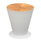 Icoo Ice Bucket with Teak Lid - PadioLiving - Icoo Ice Bucket with Teak Lid - Outdoor Ice Bucket - White - PadioLiving