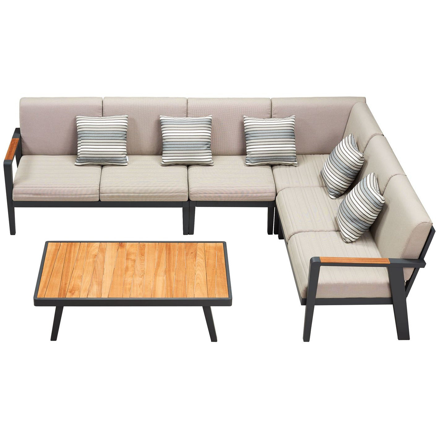 Emoti Corner Sofa & Coffee Table Set - PadioLiving - Emoti Corner Sofa & Coffee Table Set - Outdoor Sofa and Coffee Table Set - PadioLiving