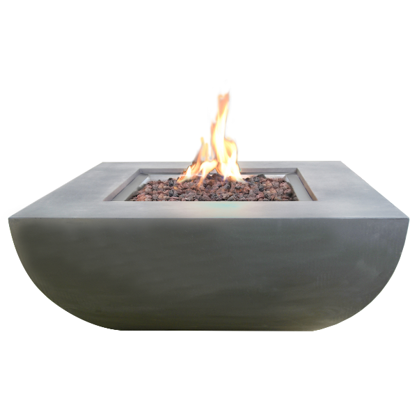 Elementi Westport Fire Pit for Liquid Propane Gas or Natural Gas in Light Grey (Includes PVC Cover) - PadioLiving - Elementi Westport Fire Pit for Liquid Propane Gas or Natural Gas in Light Grey (Includes PVC Cover) - Fire Pit - PadioLiving