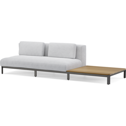 Mauroo Left Sofa With Side Table - PadioLiving - Mauroo Left Sofa With Side Table - Outdoor Sofa Set - PadioLiving