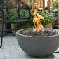 Elementi Nantucket Fire Bowl for Liquid Propane Gas or Natural Gas in Light Grey (Includes PVC Cover) - PadioLiving - Elementi Nantucket Fire Bowl for Liquid Propane Gas or Natural Gas in Light Grey (Includes PVC Cover) - Fire Pit - PadioLiving