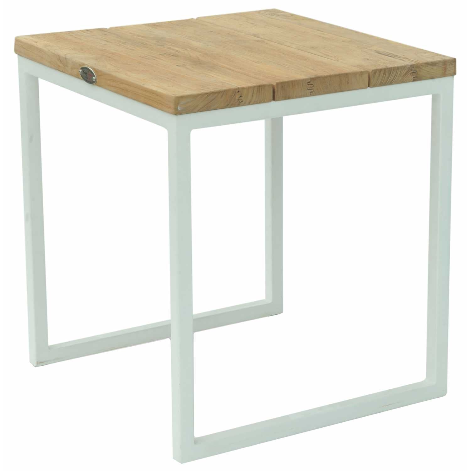 Nautic Side Table - Matte White - PadioLiving - Nautic Side Table - Matte White - Outdoor Side Table - PadioLiving