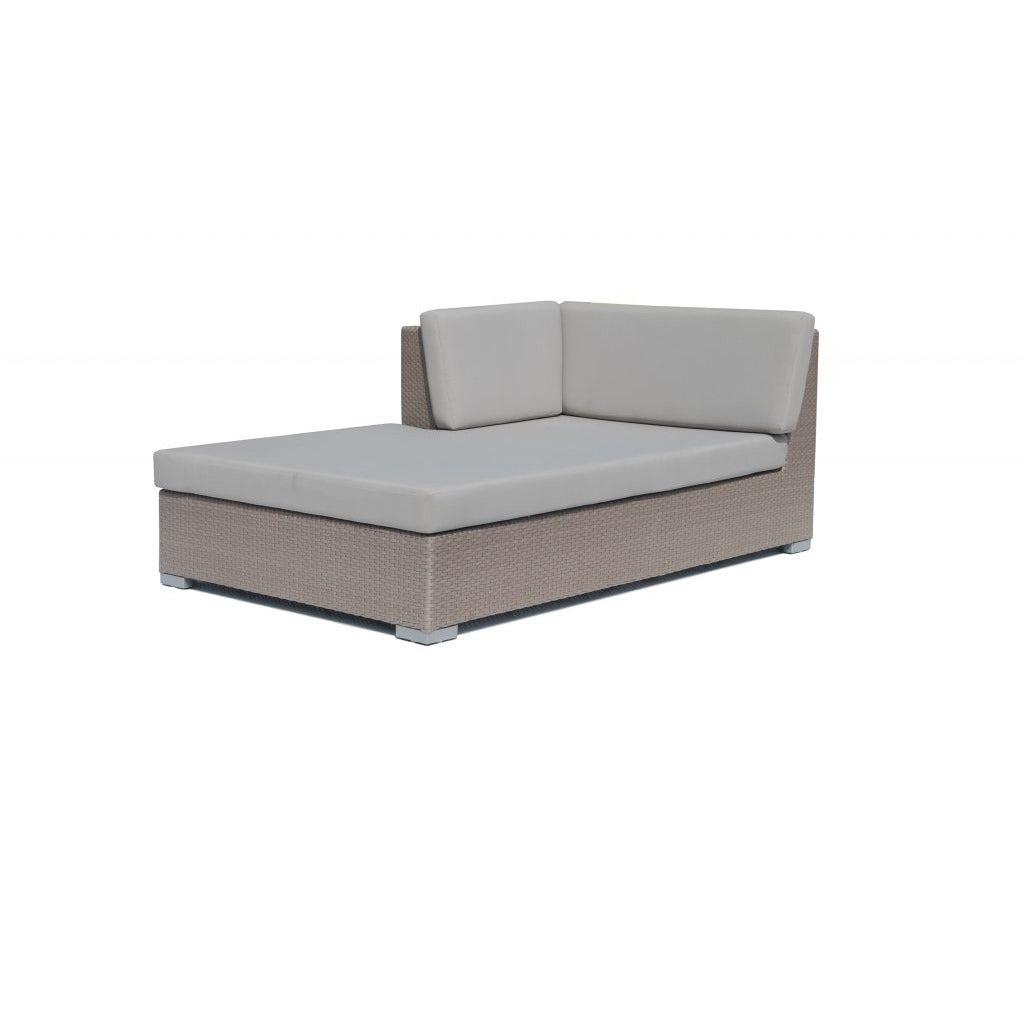 Pacific Silver Walnut Right Chaise - PadioLiving - Pacific Silver Walnut Right Chaise - Outdoor Chaise - Silver Walnut 10mm Weave - Perla (£2755) - PadioLiving
