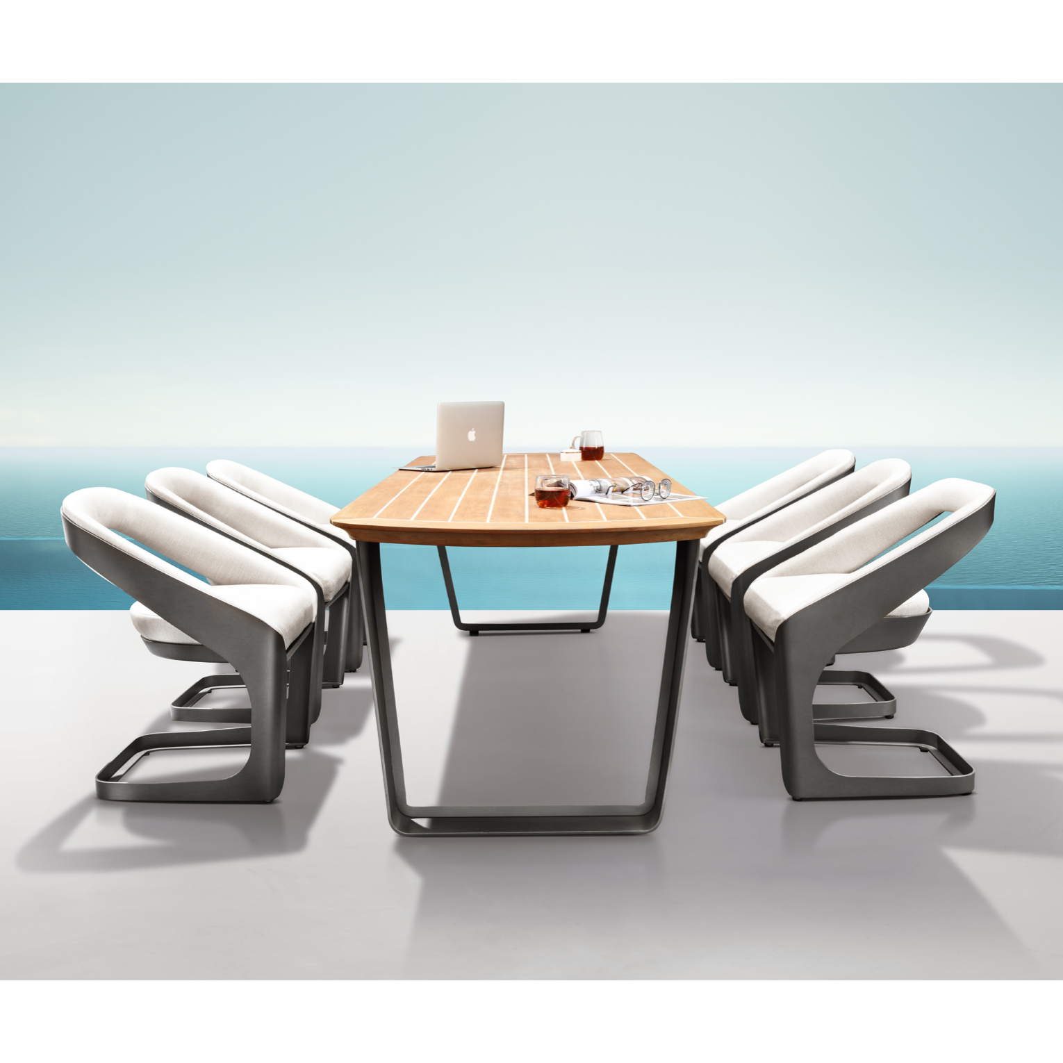 Onda 6 Seat Dining Set - PadioLiving - Onda 6 Seat Dining Set - Outdoor Dining Set - PadioLiving