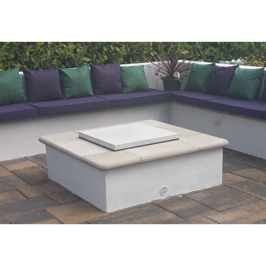 Brightstar Fires Square Gas Fire Pit - Weather Cover - PadioLiving - Brightstar Fires Square Gas Fire Pit - Weather Cover - Fire Pit Accessories - PadioLiving