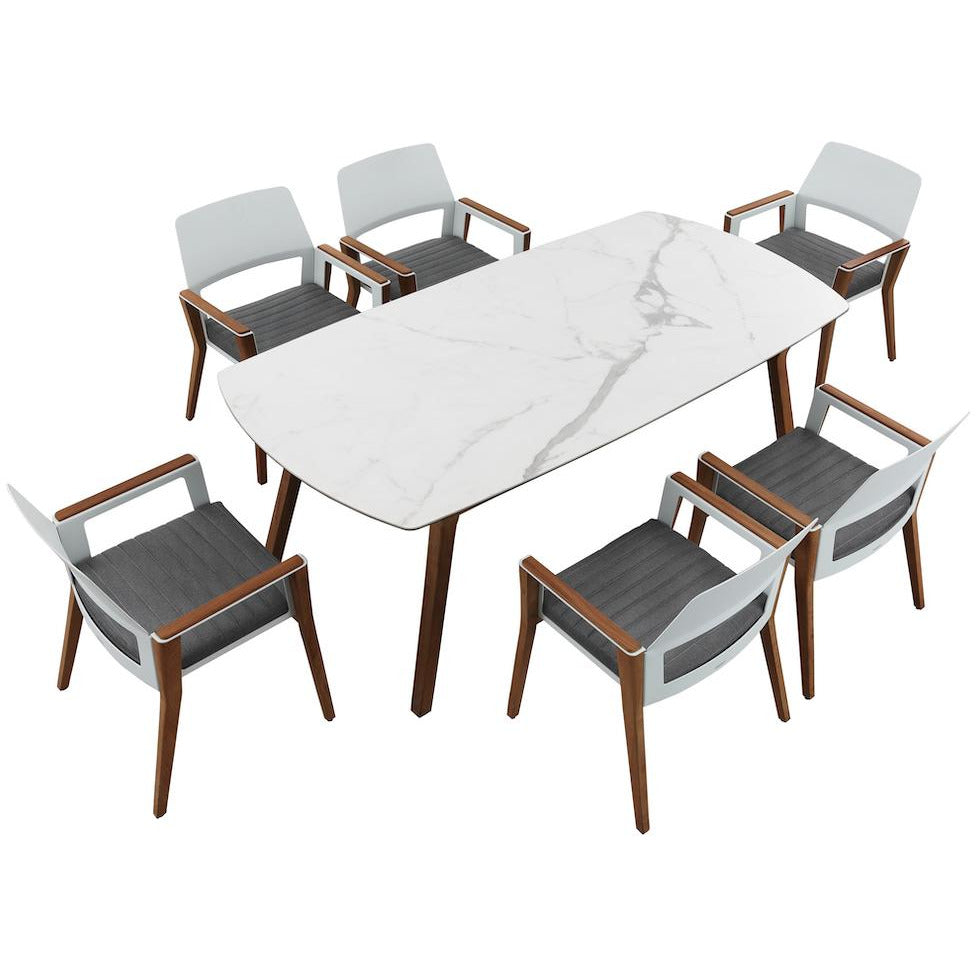 Sheldon 6 Seat Dining Set - PadioLiving - Sheldon 6 Seat Dining Set - Outdoor Dining Set - PadioLiving