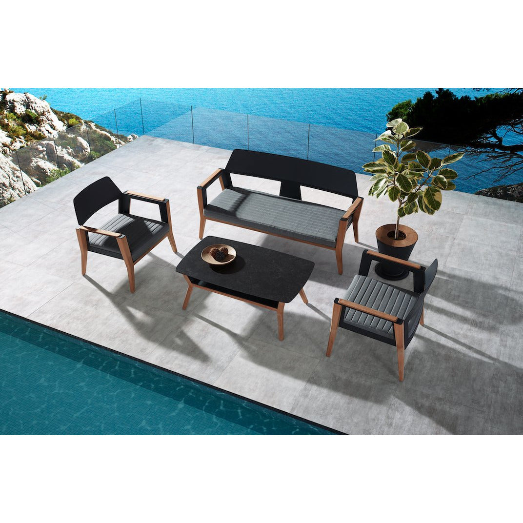 Sheldon 2 Seat Sofa & Coffee Table Set - PadioLiving - Sheldon 2 Seat Sofa & Coffee Table Set - Outdoor Sofa and Coffee Table Set - PadioLiving