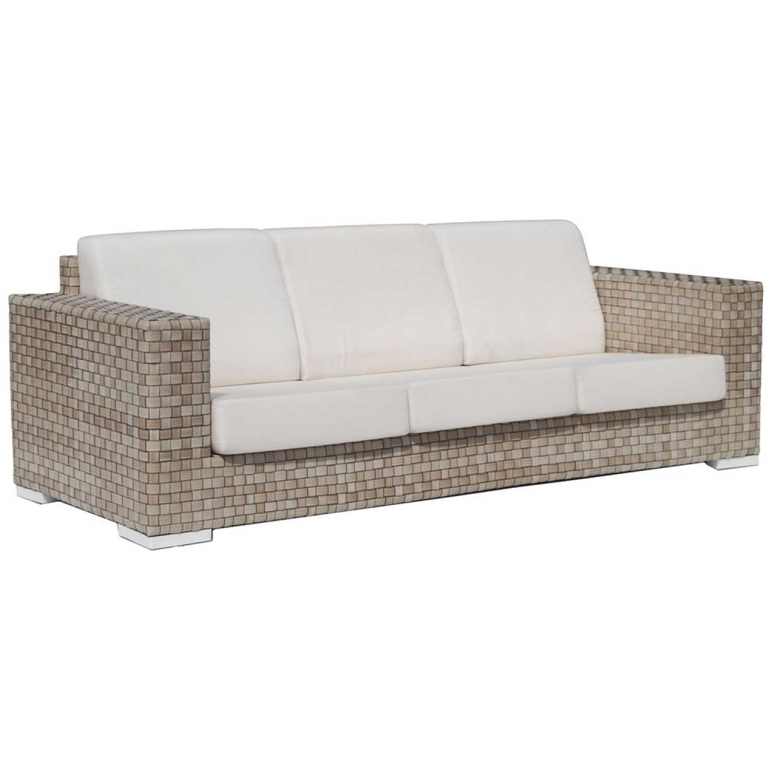 Brando Sea Shell Sofa - PadioLiving - Brando Sea Shell Sofa - Outdoor Sofa - Silver Walnut 30mm Weave-Optik(£2767) - PadioLiving