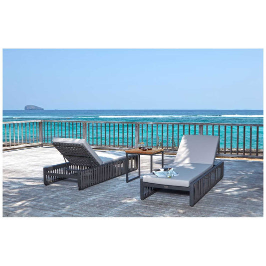 Horizon Loungers with Nautic Side Table Set - PadioLiving - Horizon Loungers with Nautic Side Table Set - Outdoor Lounger Sets - PadioLiving
