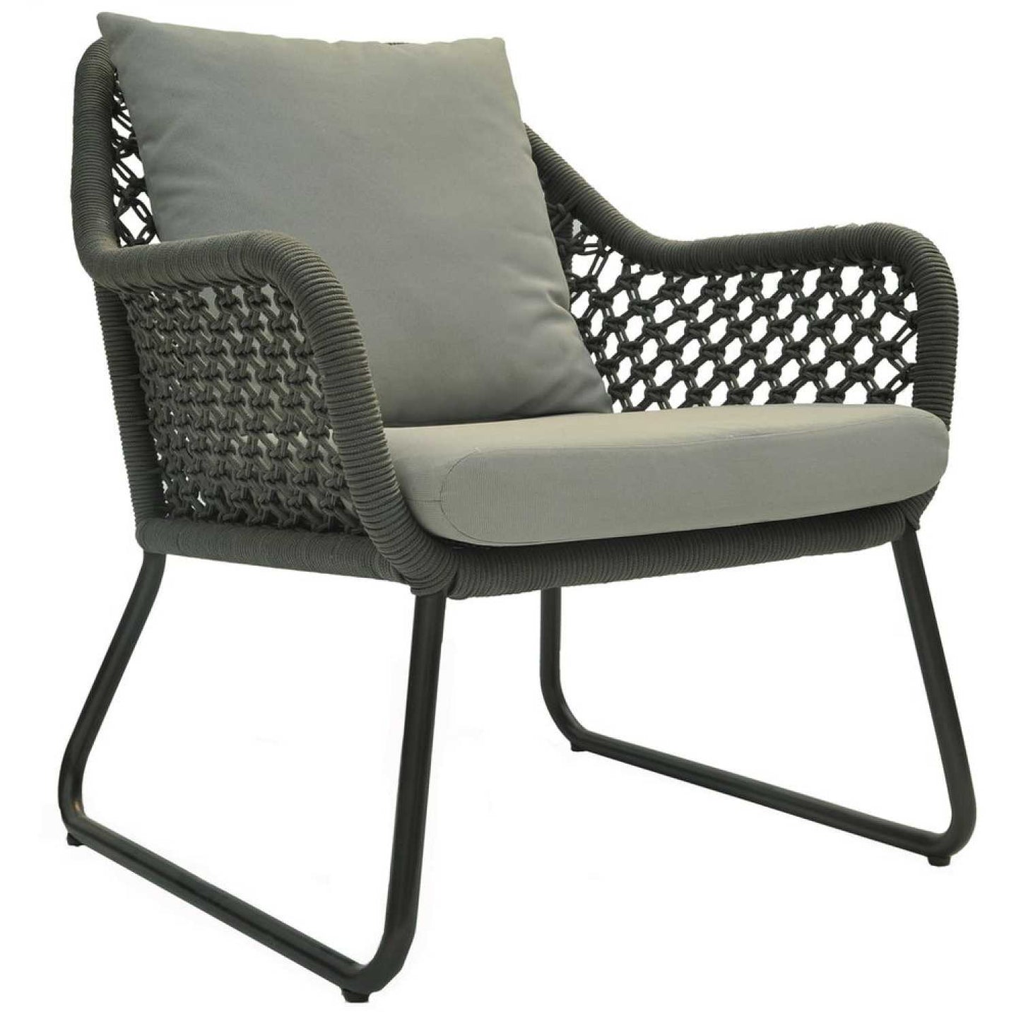 Kona Arm Chair - PadioLiving - Kona Arm Chair - Outdoor Arm Chair - Anthracite 6mm Poly Rope / Metal- Optik ( £960) - PadioLiving
