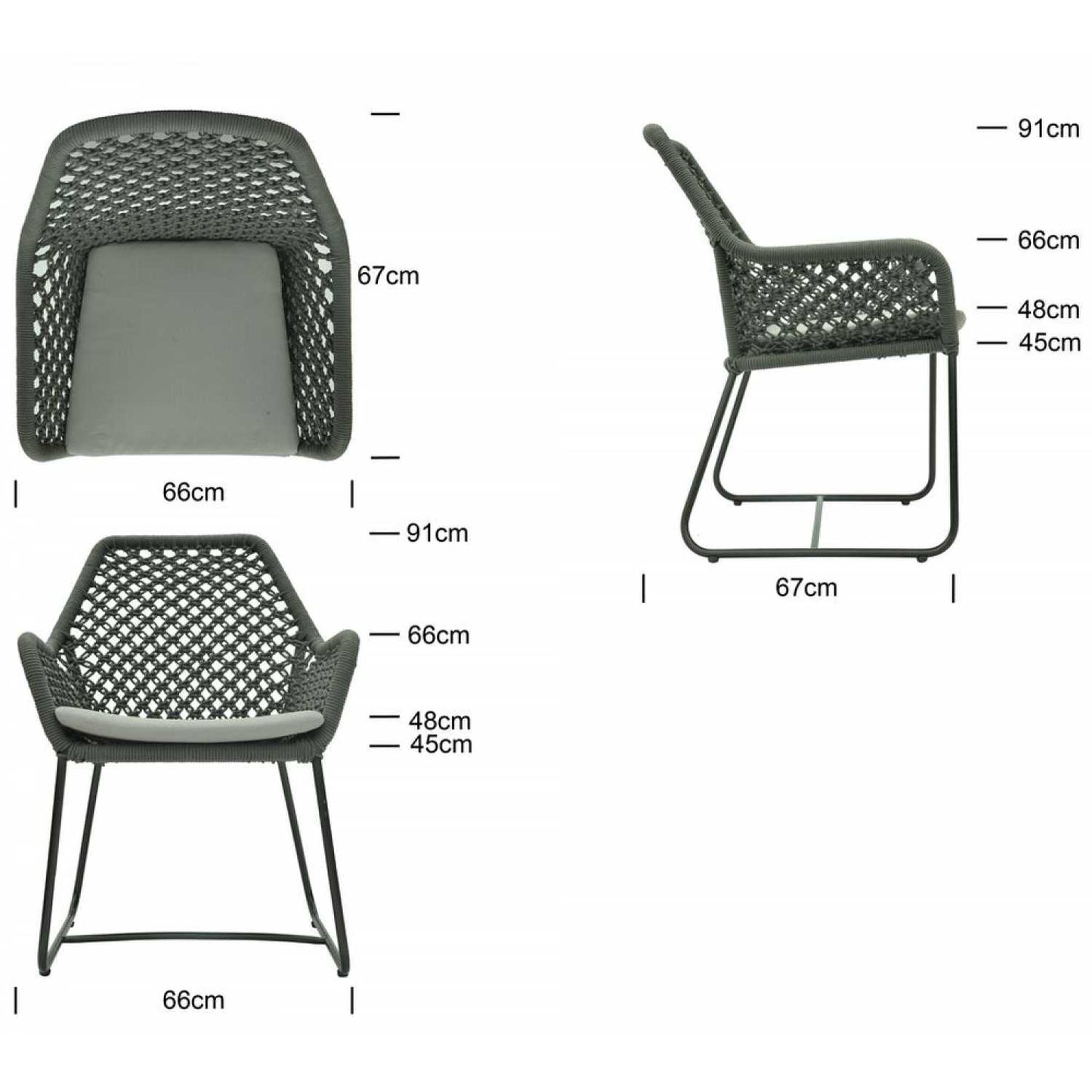 Kona Dining Chair - PadioLiving - Kona Dining Chair - Outdoor Dining Chair - PadioLiving