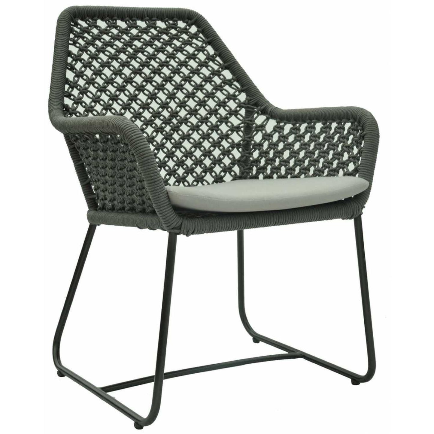 Kona Dining Chair - PadioLiving - Kona Dining Chair - Outdoor Dining Chair - Anthracite 6mm Poly Rope / Metal- Optik (£493) - PadioLiving
