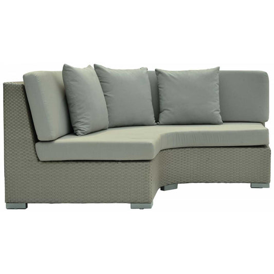 Pacific Silver Walnut Curved Sofa - PadioLiving - Pacific Silver Walnut Curved Sofa - Outdoor Corner Seat - Silver Walnut 10mm Weave - Perla (£2789) - PadioLiving