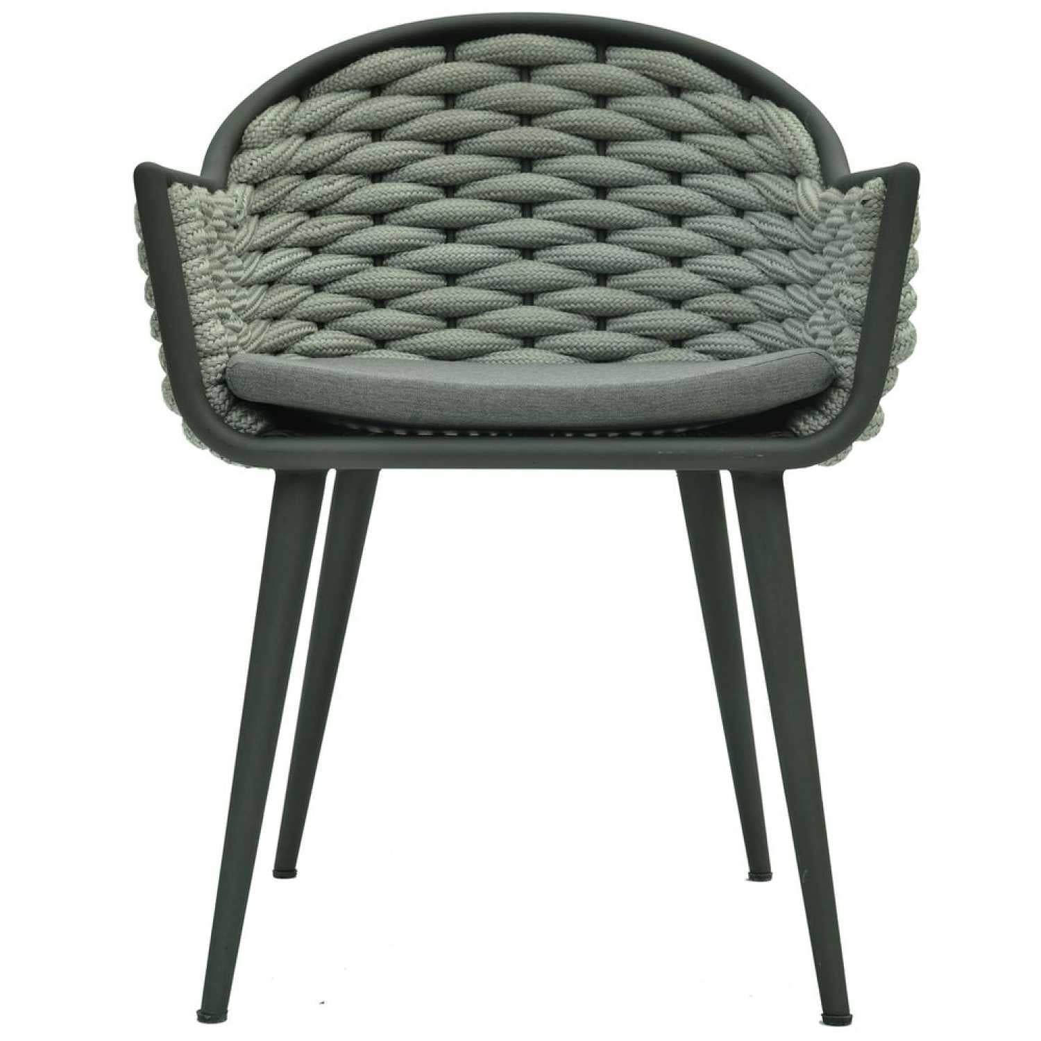 Serpent Dining Chair - PadioLiving - Serpent Dining Chair - Outdoor Dining Chair - Silver Grey 38mm Poly Rope / Metal-Grafito (£733) - PadioLiving