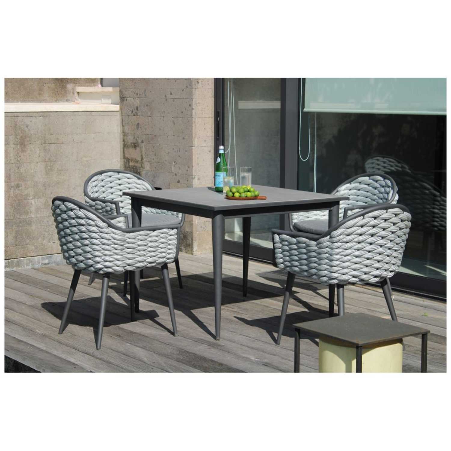 Serpent Square Dining Table - PadioLiving - Serpent Square Dining Table - Outdoor Dining Table - PadioLiving