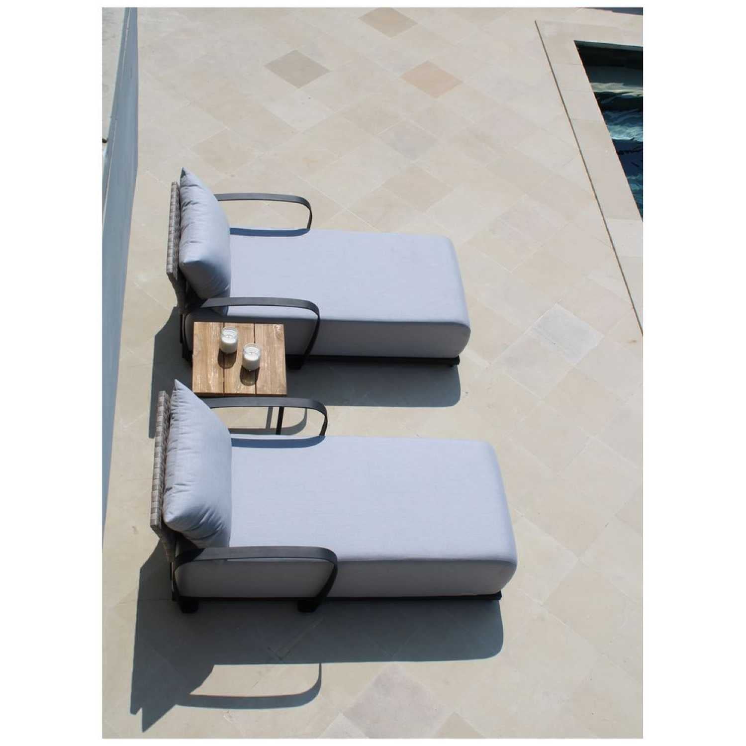 Windsor Carbon Chaise - PadioLiving - Windsor Carbon Chaise - Outdoor Chaise - PadioLiving