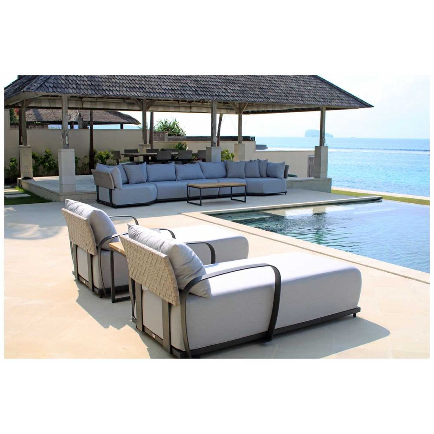 Windsor Carbon Chaise - PadioLiving - Windsor Carbon Chaise - Outdoor Chaise - PadioLiving