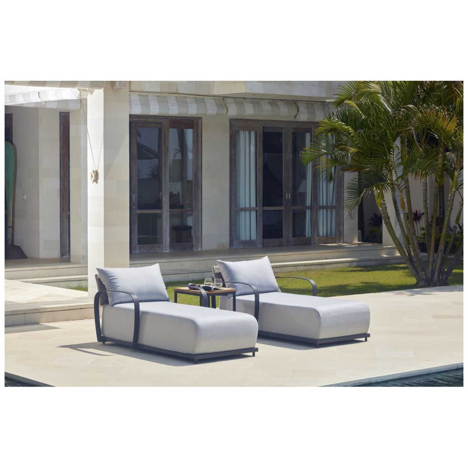 Windsor Carbon Chaise - PadioLiving - Windsor Carbon Chaise - Outdoor Chaise - PadioLiving