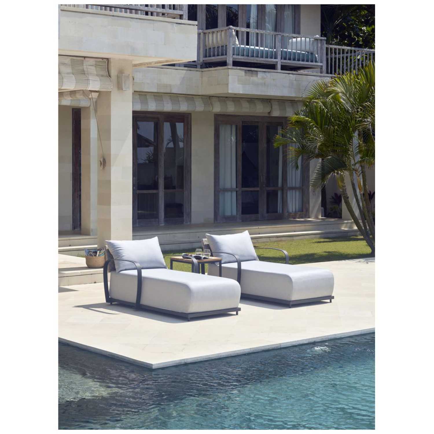Windsor Carbon Chaise - PadioLiving - Windsor Carbon Chaise - Outdoor Chaise - PadioLiving