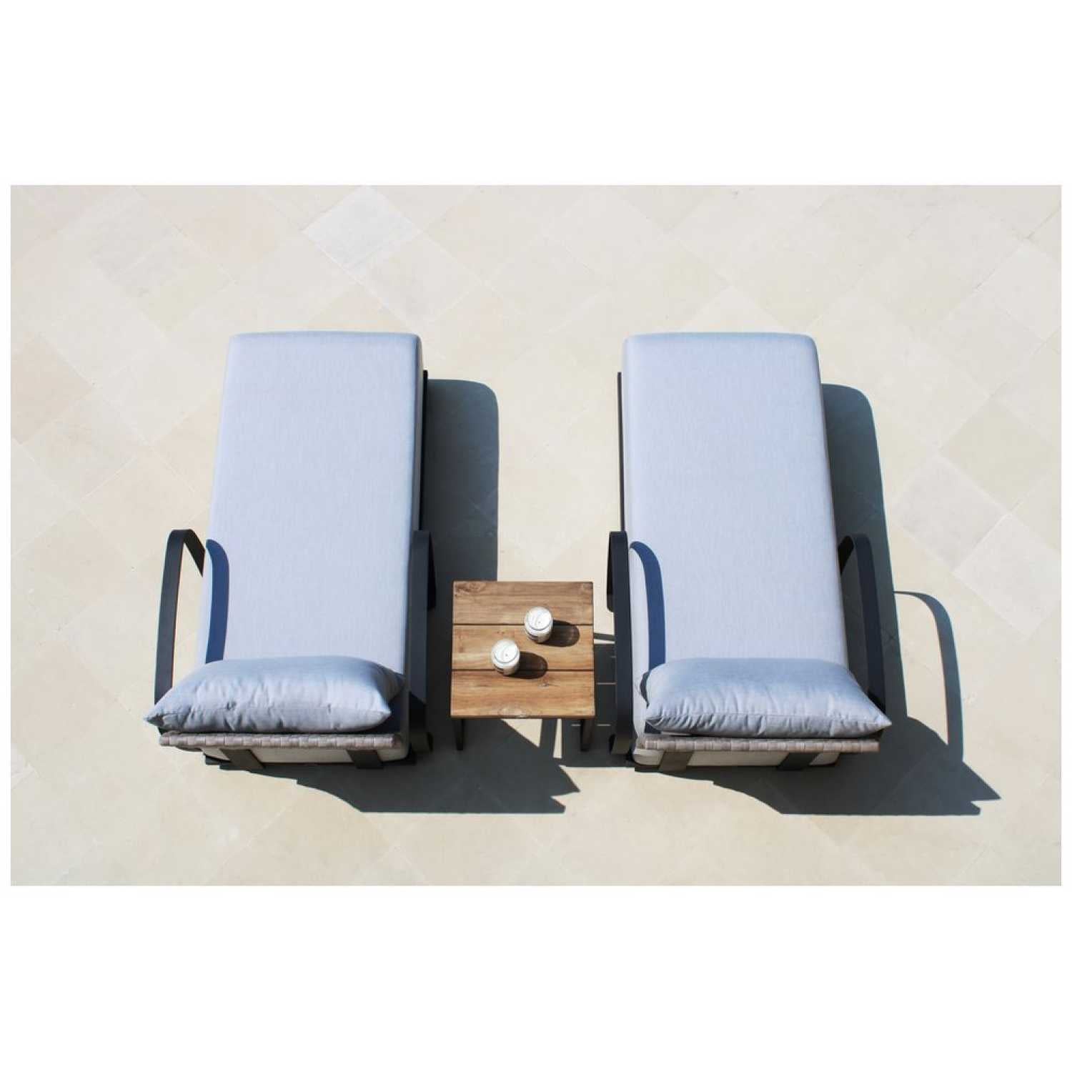 Windsor Carbon Chaise - PadioLiving - Windsor Carbon Chaise - Outdoor Chaise - PadioLiving