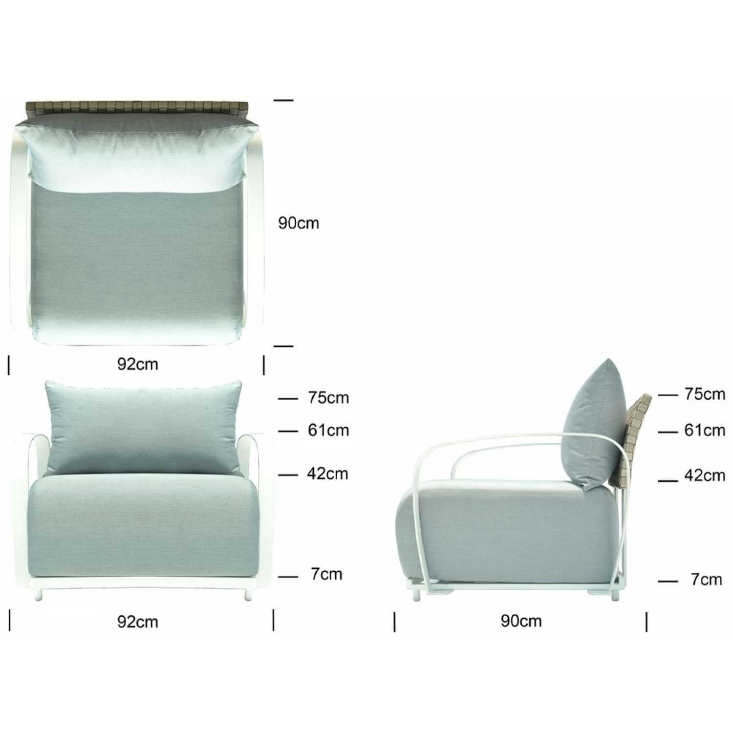Windsor White Arm Chair - PadioLiving - Windsor White Arm Chair - Outdoor Arm Chair - PadioLiving