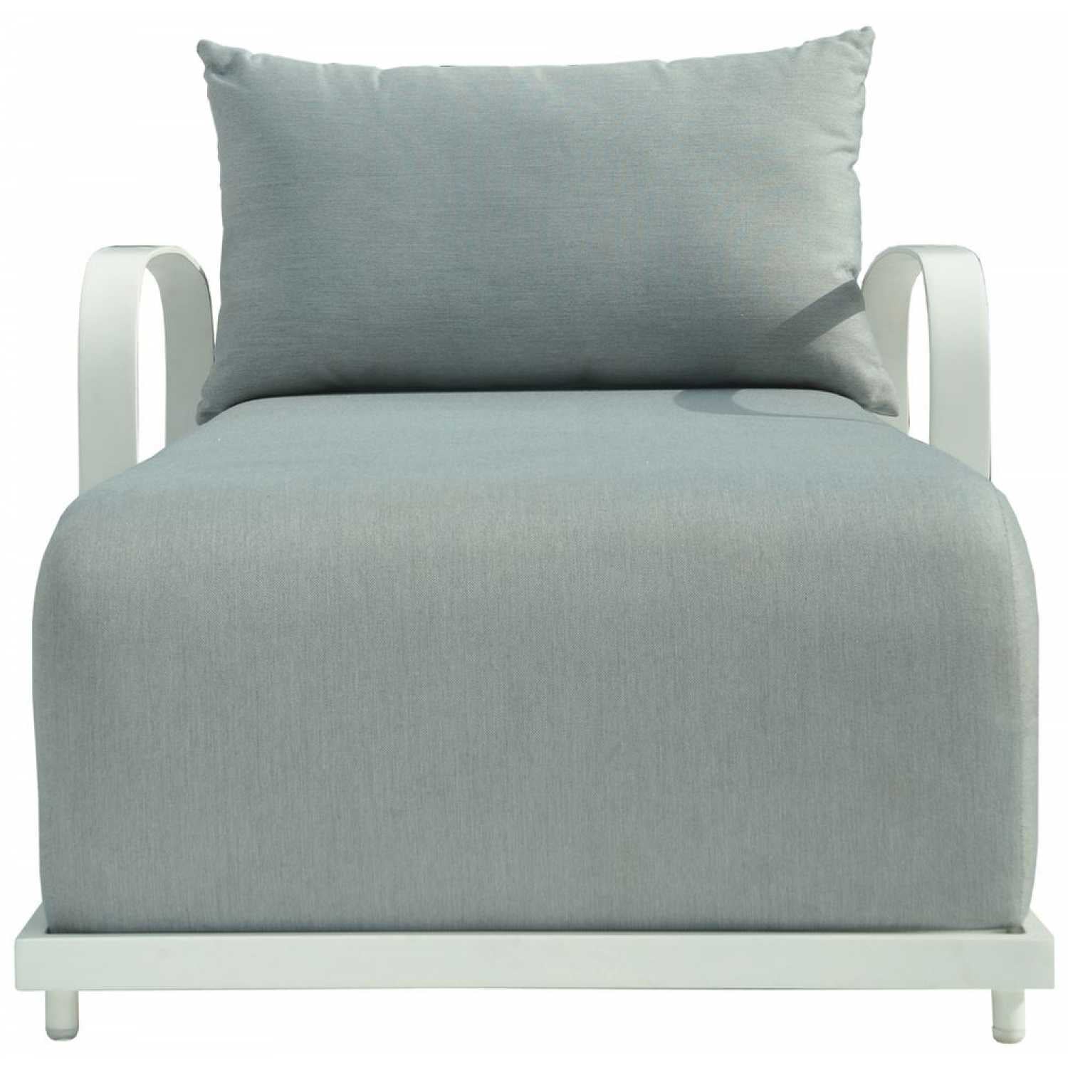 Windsor White Chaise - PadioLiving - Windsor White Chaise - Outdoor Chaise - PadioLiving