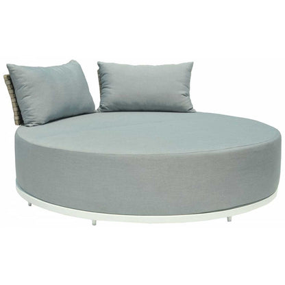 Windsor White Daybed - PadioLiving - Windsor White Daybed - Outdoor Daybed - Sea Shell 30mm Weave- Panama Artic (£2361) - PadioLiving
