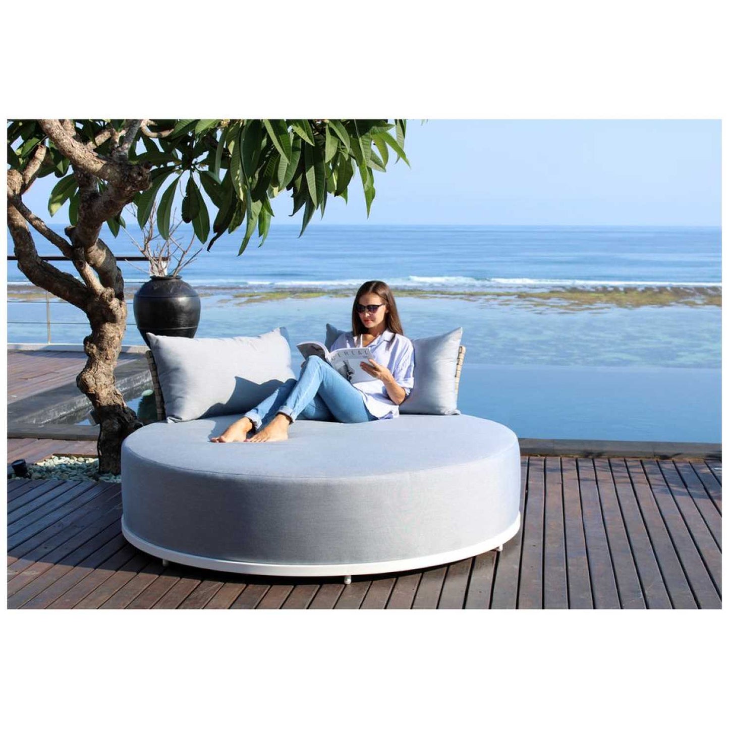 Windsor White Daybed - PadioLiving - Windsor White Daybed - Outdoor Daybed - PadioLiving