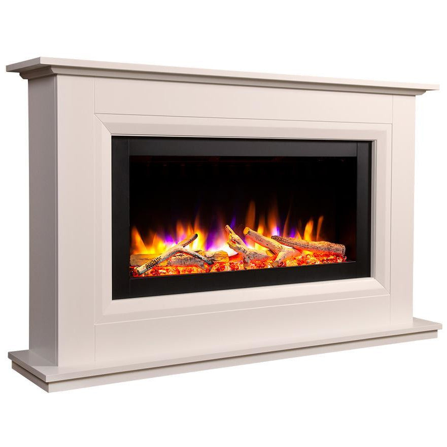 Celsi Ultiflame VR Vega 33" Electric Fireplace Suite - Smooth White - PadioLiving - Celsi Ultiflame VR Vega 33" Electric Fireplace Suite - Smooth White - Electric Fires - PadioLiving