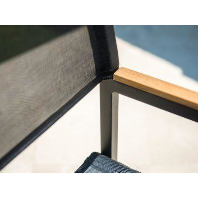 Venice Carbon Folding Dining Chair - PadioLiving - Venice Carbon Folding Dining Chair - Outdoor Dining Chair - PadioLiving