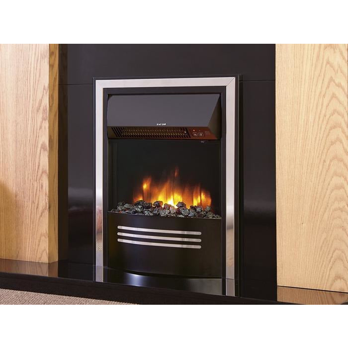 Celsi 16" Accent Infusion Electric Fire - Black & Chrome - PadioLiving - Celsi 16" Accent Infusion Electric Fire - Black & Chrome - Electric Fires - PadioLiving