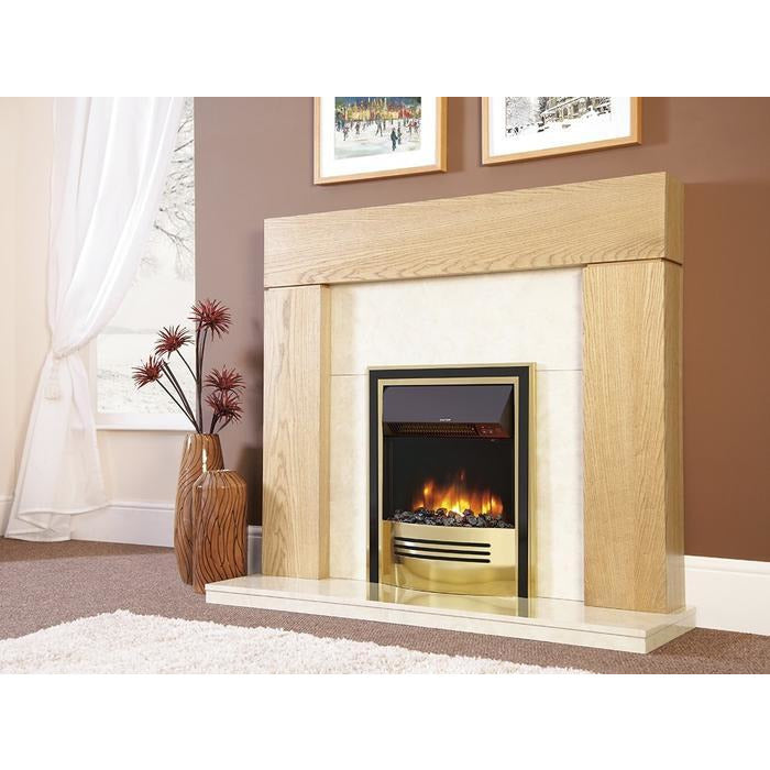 Celsi 16" Accent Infusion Electric Fire - Brass & Black - PadioLiving - Celsi 16" Accent Infusion Electric Fire - Brass & Black - Electric Fires - PadioLiving