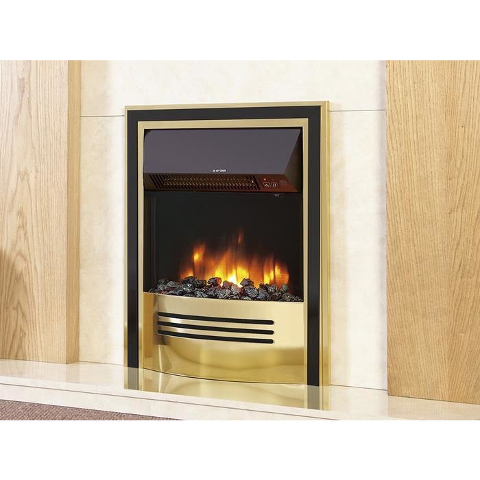 Celsi 16" Accent Infusion Electric Fire - Brass & Black - PadioLiving - Celsi 16" Accent Infusion Electric Fire - Brass & Black - Electric Fires - PadioLiving