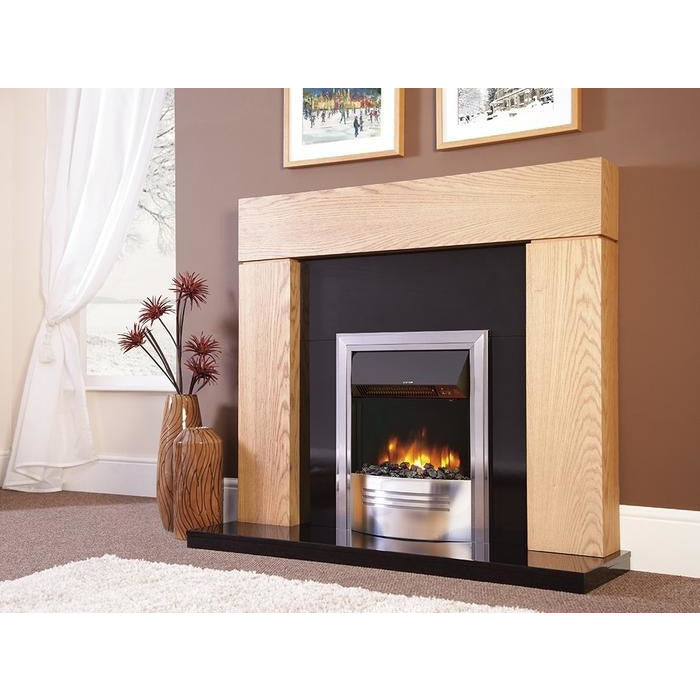 Celsi 16" Accent Infusion Electric Fire - Chrome & Satin Silver - PadioLiving - Celsi 16" Accent Infusion Electric Fire - Chrome & Satin Silver - Electric Fires - PadioLiving
