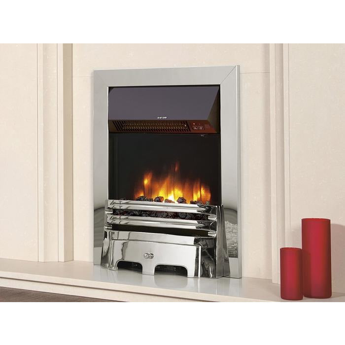 Celsi 16" Accent Traditional Electric Fire - Chrome - PadioLiving - Celsi 16" Accent Traditional Electric Fire - Chrome - Electric Fires - PadioLiving