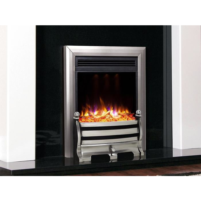 Celsi Electriflame XD Daisy Electric Fire - Satin Silver - PadioLiving - Celsi Electriflame XD Daisy Electric Fire - Satin Silver - Electric Fires - PadioLiving