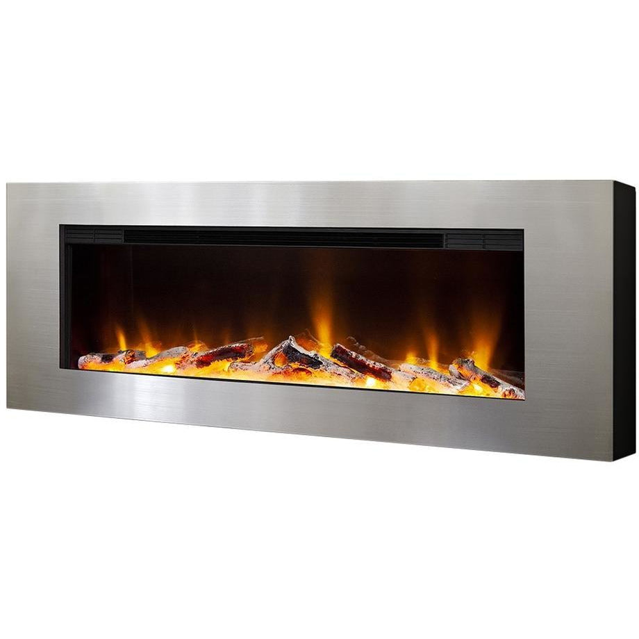 Celsi Electriflame VR Basilica 40" Wall Mounted Fire - Silver - PadioLiving - Celsi Electriflame VR Basilica 40" Wall Mounted Fire - Silver - Electric Fires - PadioLiving