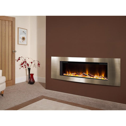 Celsi Electriflame VR Vichy 40" Wall Mounted Inset Fire - Champagne - PadioLiving - Celsi Electriflame VR Vichy 40" Wall Mounted Inset Fire - Champagne - Electric Fires - PadioLiving