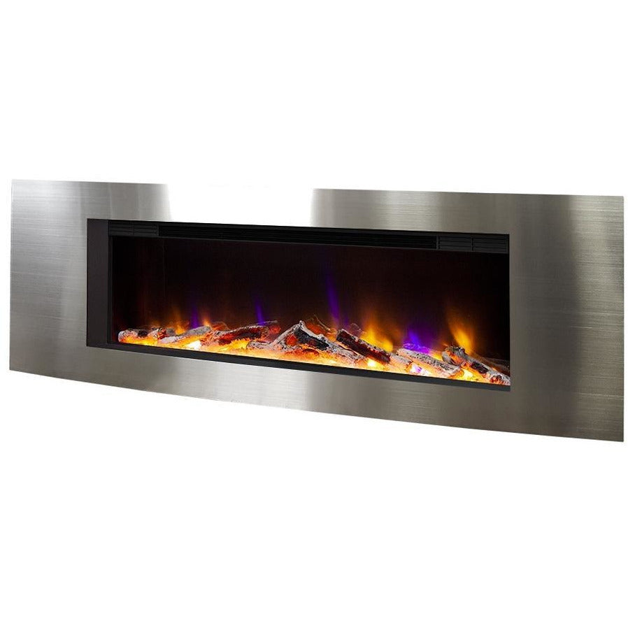 Celsi Electriflame VR Vichy 40" Wall Mounted Inset Fire - Sliver - PadioLiving - Celsi Electriflame VR Vichy 40" Wall Mounted Inset Fire - Sliver - Electric Fires - PadioLiving