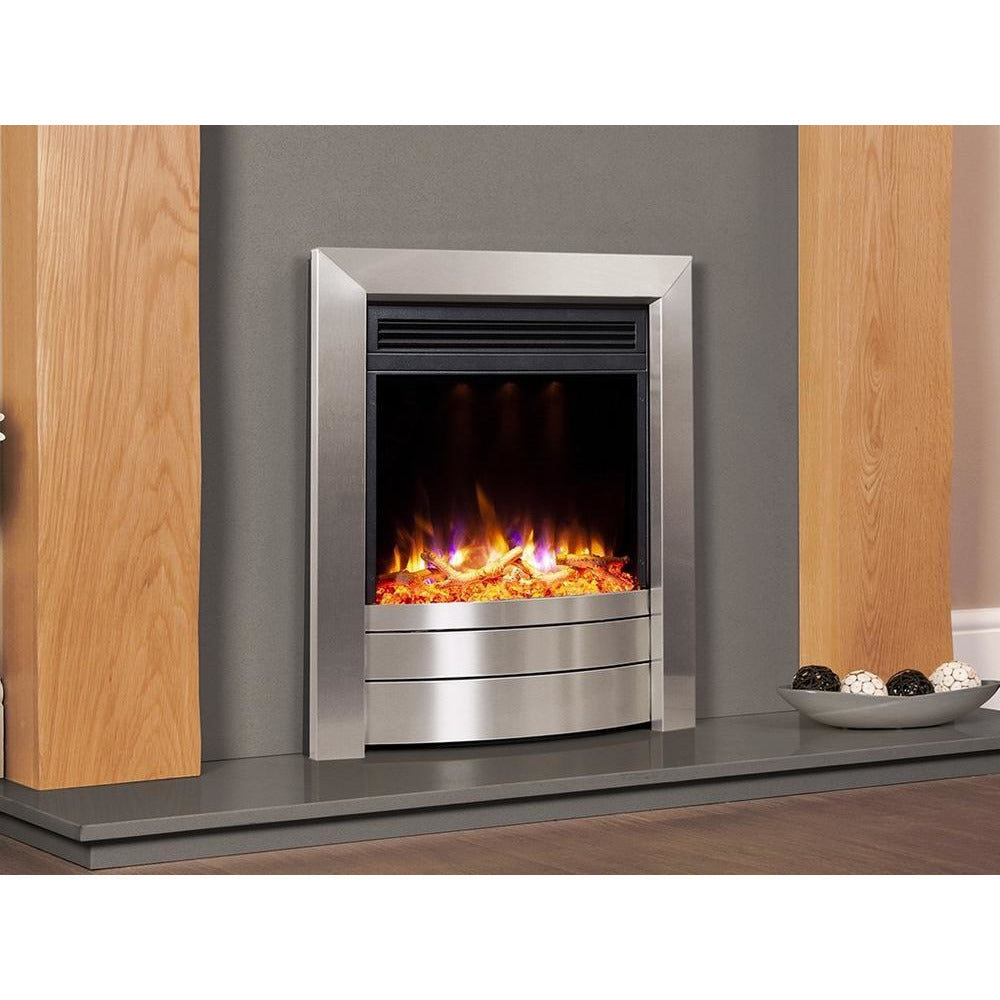 Celsi Electriflame XD Essence Electric Fire - Brushed Silver - PadioLiving - Celsi Electriflame XD Essence Electric Fire - Brushed Silver - Electric Fires - PadioLiving