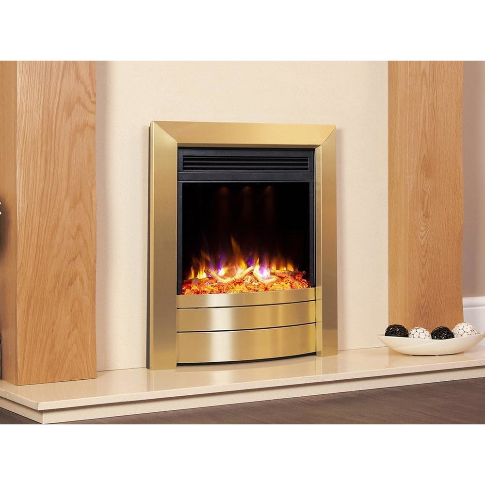 Celsi Electriflame XD Essence Electric Fire - Satin Brass - PadioLiving - Celsi Electriflame XD Essence Electric Fire - Satin Brass - Electric Fires - PadioLiving