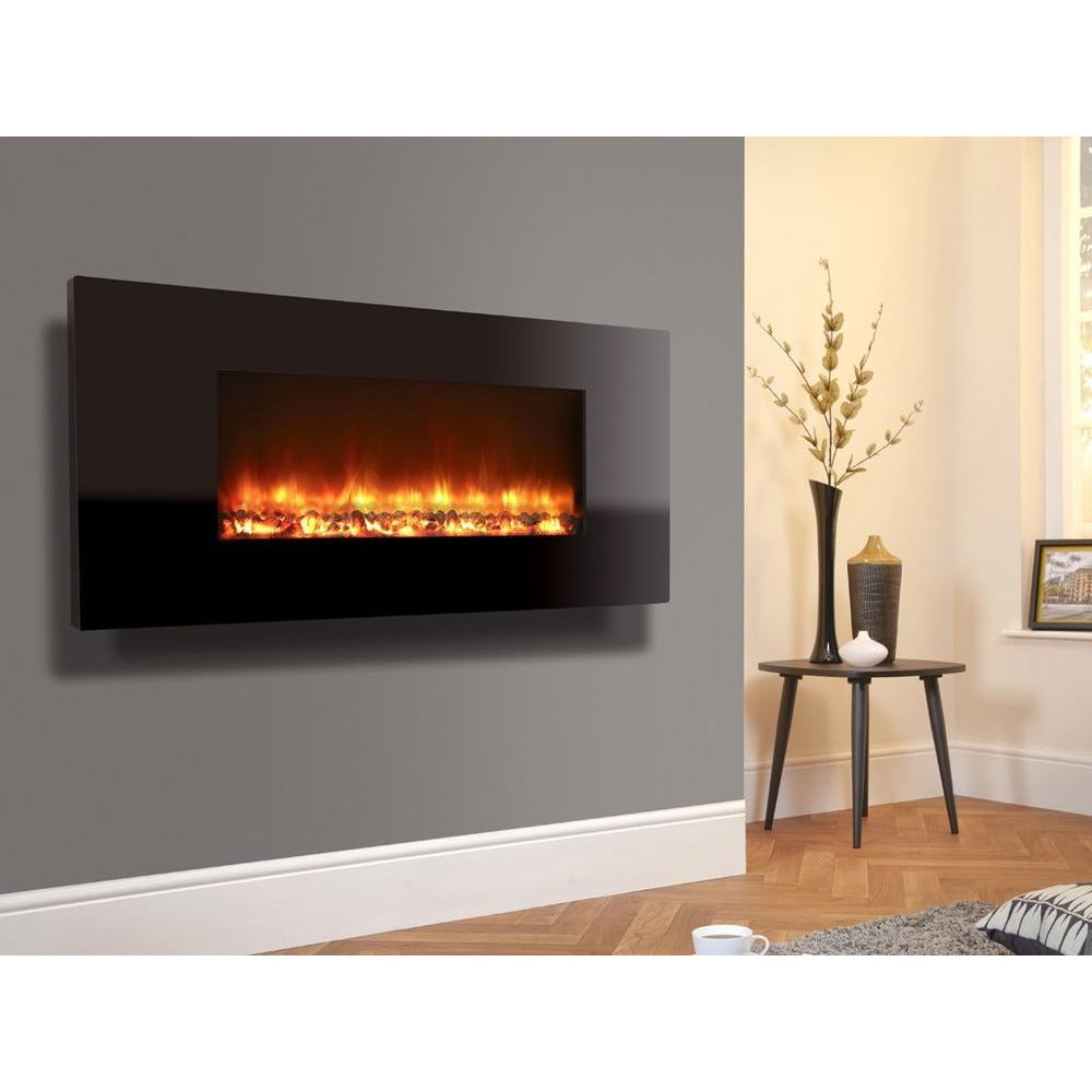 Celsi Electriflame XD 1300 Wall Mounted Electric Fire - Piano Black - PadioLiving - Celsi Electriflame XD 1300 Wall Mounted Electric Fire - Piano Black - Electric Fires - PadioLiving