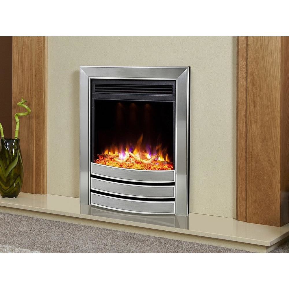 Celsi Electriflame XD Signature Satin Electric Fire - Silver and Chrome - PadioLiving - Celsi Electriflame XD Signature Satin Electric Fire - Silver and Chrome - Electric Fires - PadioLiving