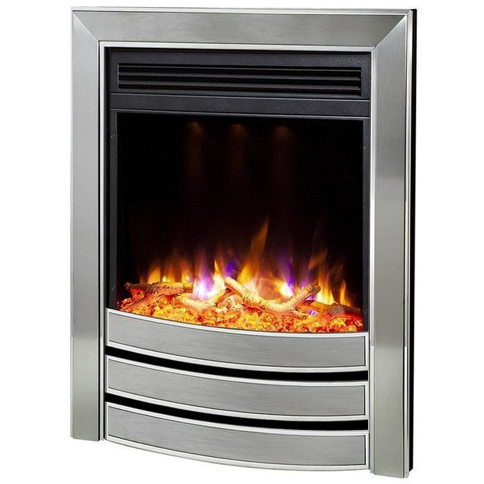 Celsi Electriflame XD Signature Satin Electric Fire - Silver and Chrome - PadioLiving - Celsi Electriflame XD Signature Satin Electric Fire - Silver and Chrome - Electric Fires - PadioLiving