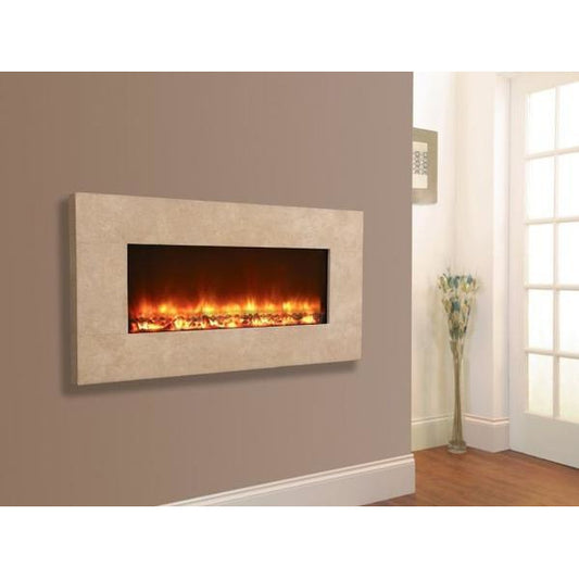 Celsi Electriflame XD 1100 Wall Mounted Electric Fire - Travertine - PadioLiving - Celsi Electriflame XD 1100 Wall Mounted Electric Fire - Travertine - Electric Fires - PadioLiving